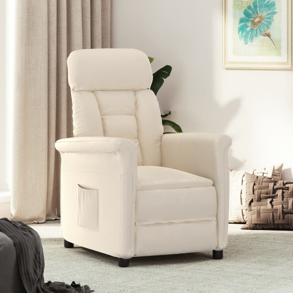 vida XL Relaxsessel Beige Mikrofasergewebe