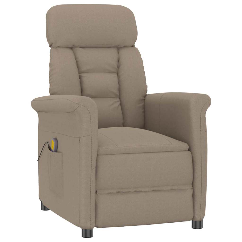 Massage Stol Taupe Mikrofiber Stof