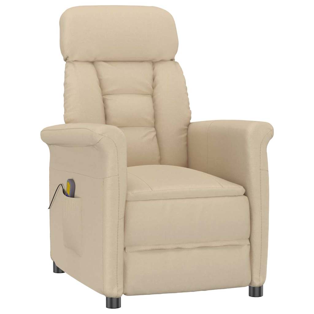 Massage stol Creme Mikrofiber Stof