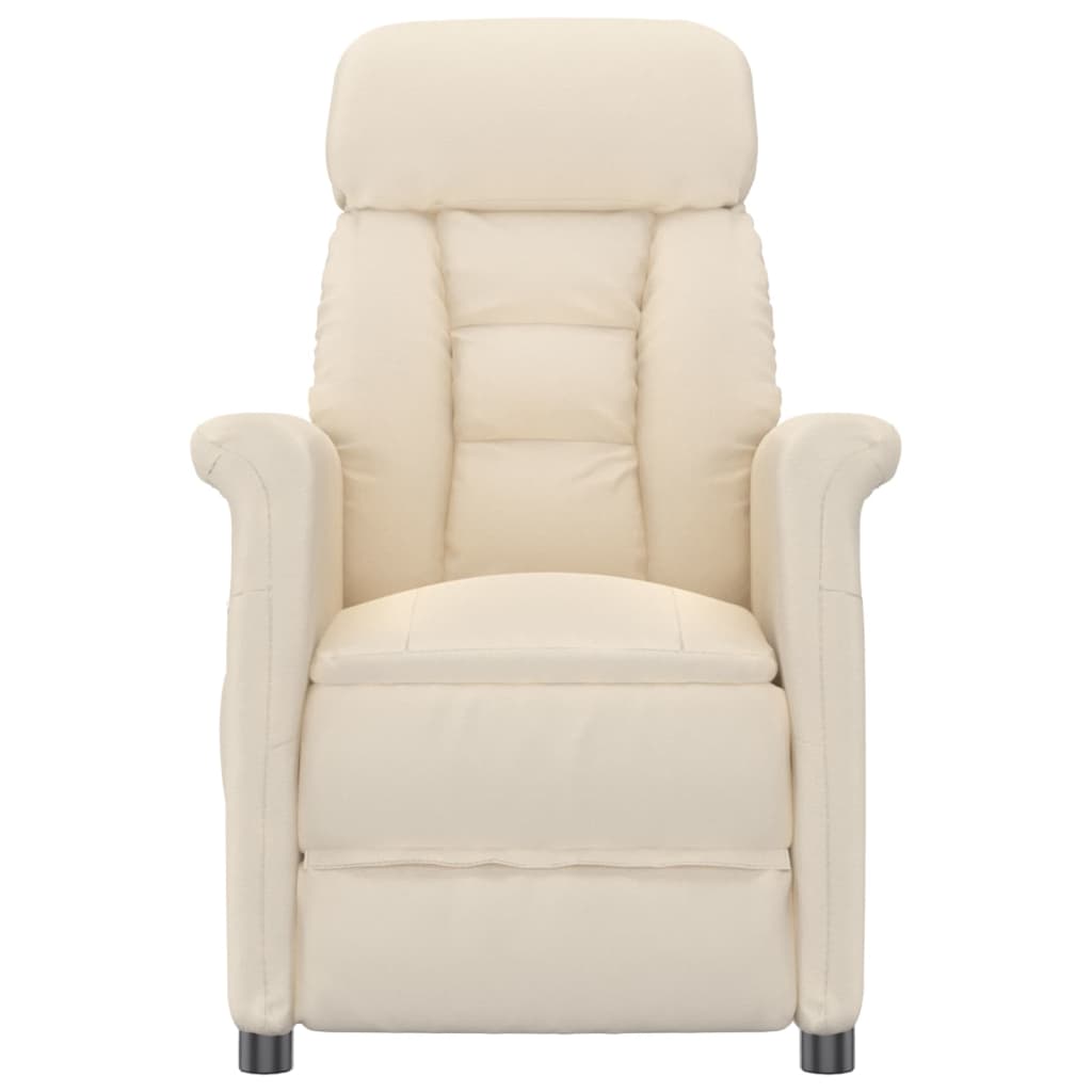 vidaXL Massagestoel microvezelstof beige