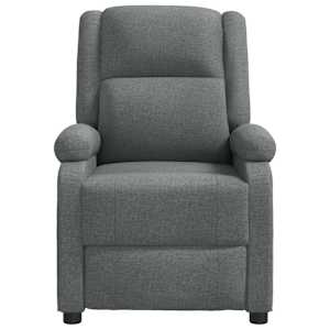 Masážní křeslo tmavě šedé textil - obrázek 3