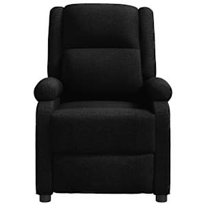 vidaXL Wing Back Massage Chair Black Fabric