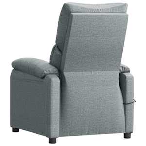 Masážní křeslo světle šedé textil - obrázek 6