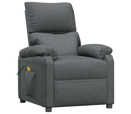 vidaXL Massagesessel Dunkelgrau Stoff
