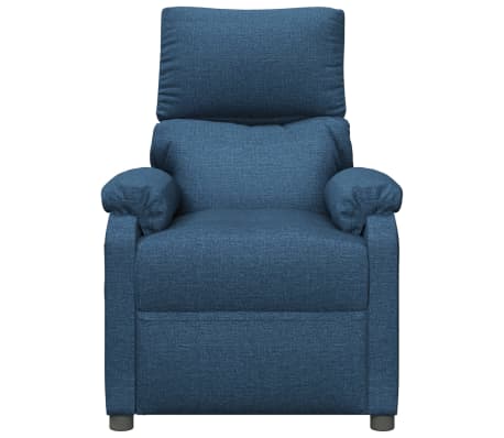 vidaXL Masažinis krėslas, mėlynos spalvos, audinys