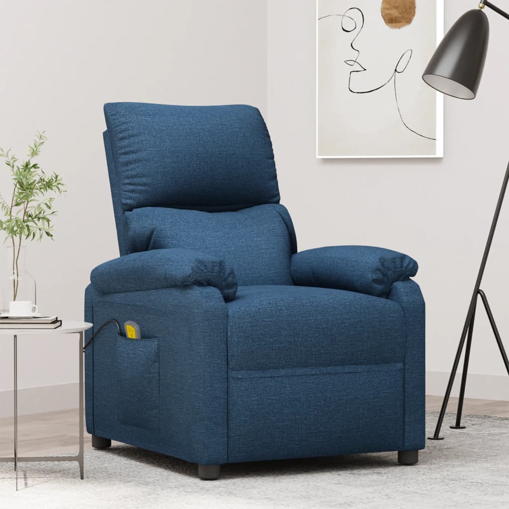 Fauteuil de massage Bleu Tissu