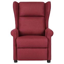 vidaXL Massagesessel Weinrot Stoff