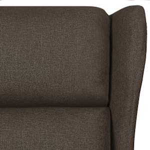 Masážní křeslo tmavě hnědé textil - obrázek 7