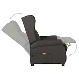 Masážní křeslo taupe textil - obrázek 6