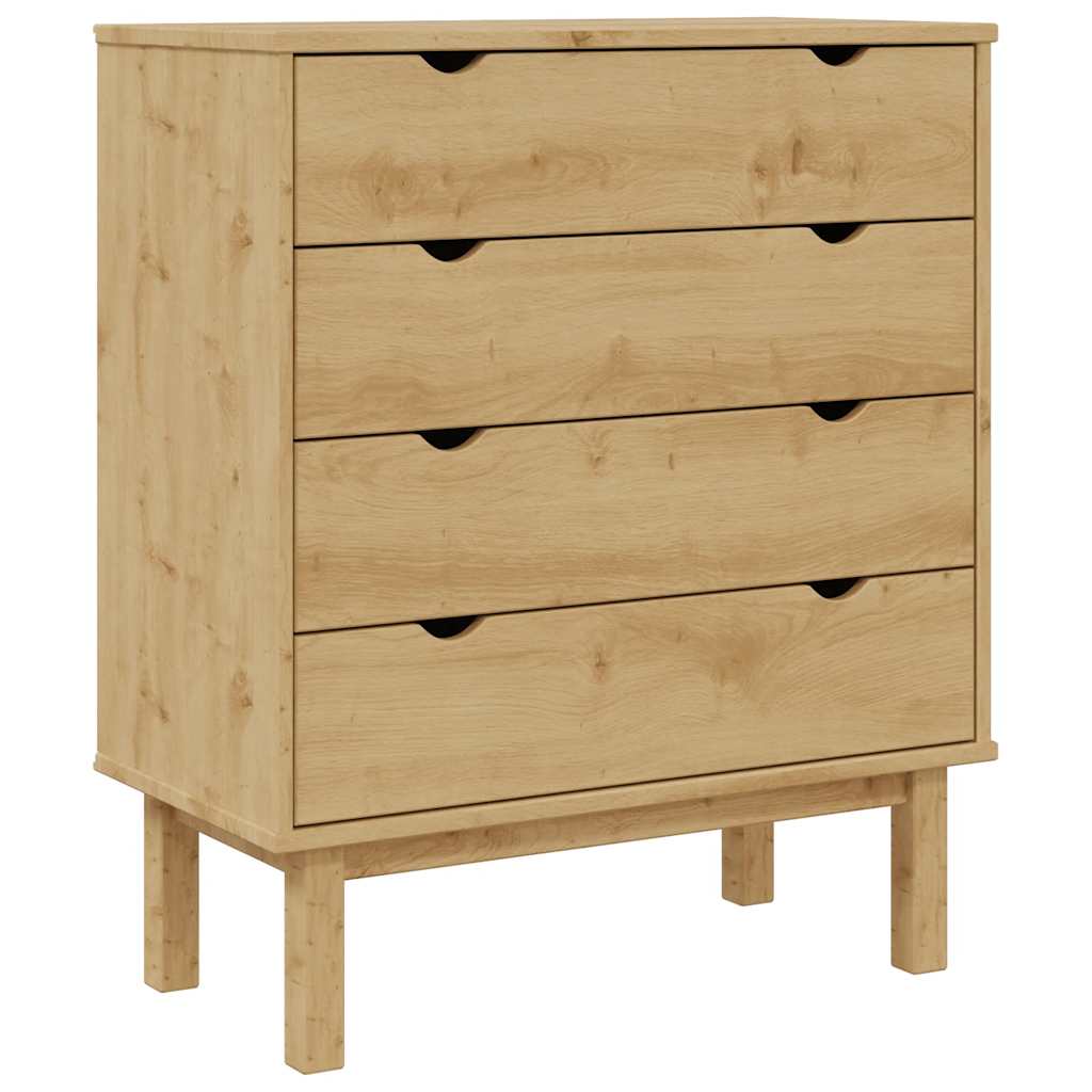 vidaXL Zásuvková komoda OTTA 76,5 x 39,5 x 90 cm masivní borové dřevo