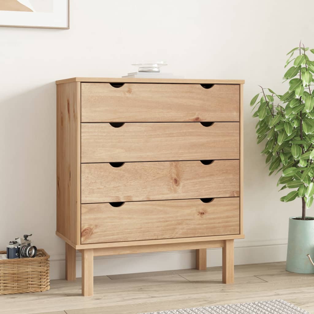 vidaXL Armoire à tiroirs 76,5x39,5x90 cm Bois de pin massif