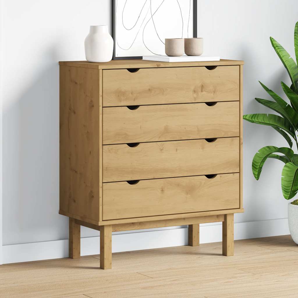 vidaXL Lipasto OTTA 76,5x39,5x90 cm täysi mänty
