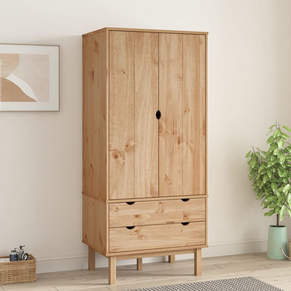 vidaXL Wardrobe OTTA 76.5x53x172 cm Solid Wood Pine