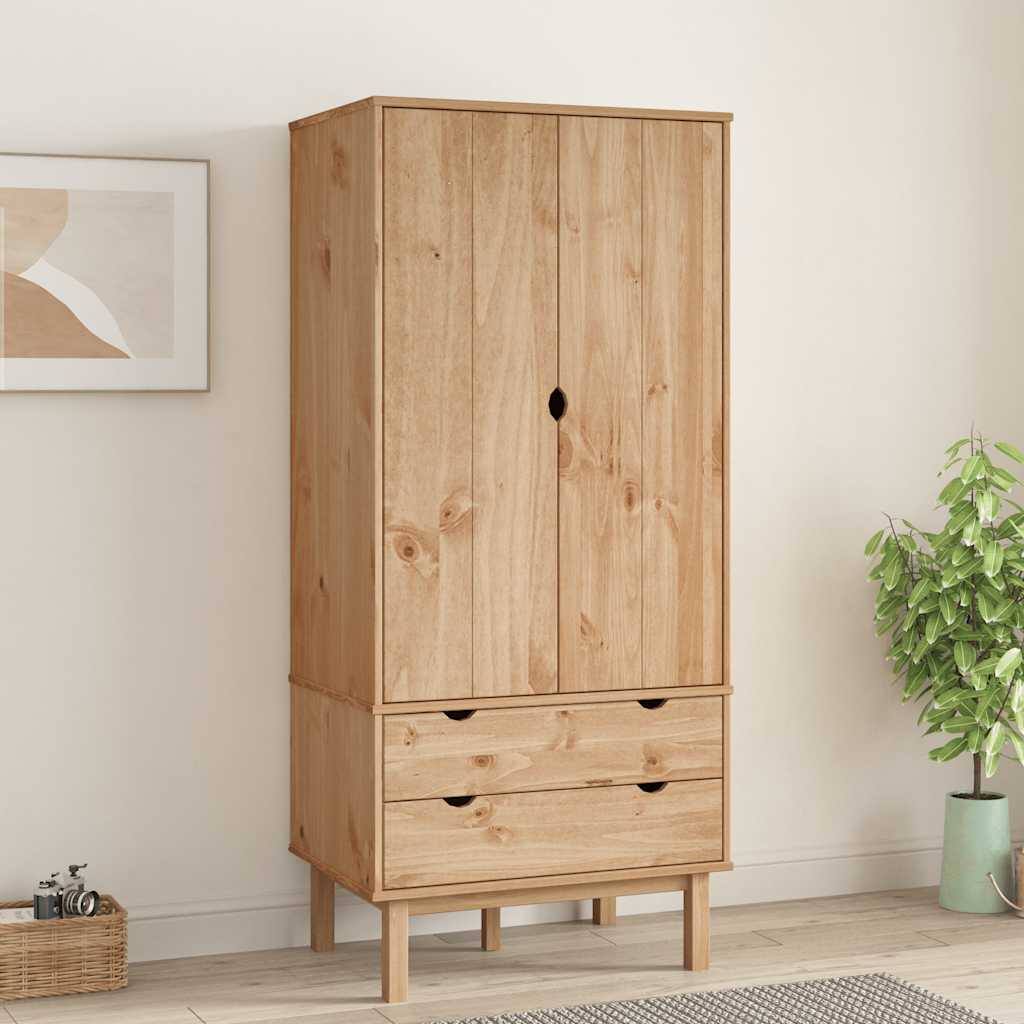 vidaXL Vaatekaappi OTTA 76,5x53x172 cm täysi mänty