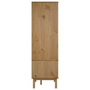 Šatní skříň OTTA hnědá a bílá 76,5x53x172 cm masivní borovice - obrázek 5