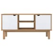 Meuble TV OTTA - 113,5x43x57 Cm - Bois Pin Massif - Neuf