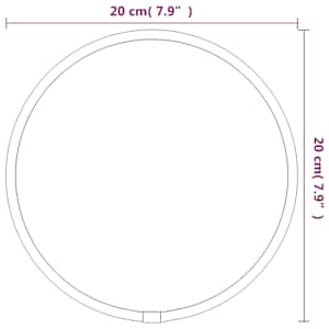 Nástěnné zrcadlo stříbrné Ø 20 cm kulaté - obrázek 6