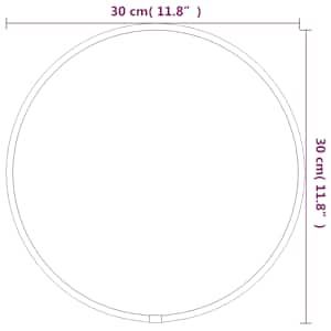 Nástěnné zrcadlo stříbrné Ø 30 cm kulaté - obrázek 6