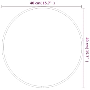 Nástěnné zrcadlo stříbrné Ø 40 cm kulaté - obrázek 6