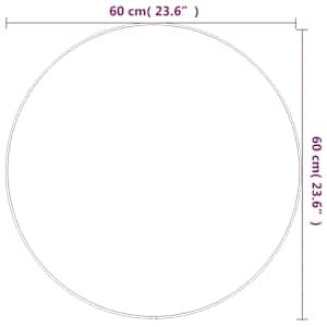 Nástěnné zrcadlo stříbrné Ø 60 cm kulaté - obrázek 6