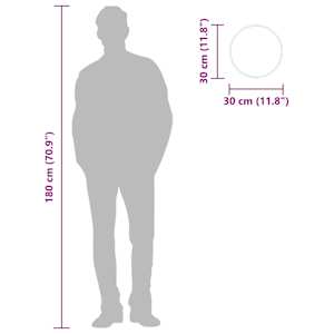 Nástěnné zrcadlo zlaté Ø 30 cm kulaté - obrázek 7