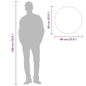 Nástěnné zrcadlo zlaté Ø 60 cm kulaté - obrázek 7