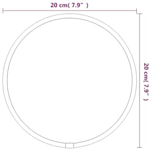 Nástěnné zrcadlo černé Ø 20 cm kulaté - obrázek 6