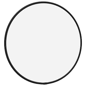 Nástěnné zrcadlo černé Ø 30 cm kulaté - obrázek 3