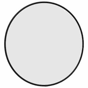 Nástěnné zrcadlo černé Ø 40 cm kulaté - obrázek 3
