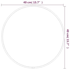 Nástěnné zrcadlo černé Ø 40 cm kulaté - obrázek 6
