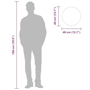 Nástěnné zrcadlo černé Ø 40 cm kulaté - obrázek 7