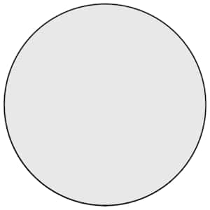 Nástěnné zrcadlo černé Ø 60 cm kulaté - obrázek 2
