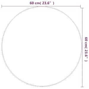 Nástěnné zrcadlo černé Ø 60 cm kulaté - obrázek 6