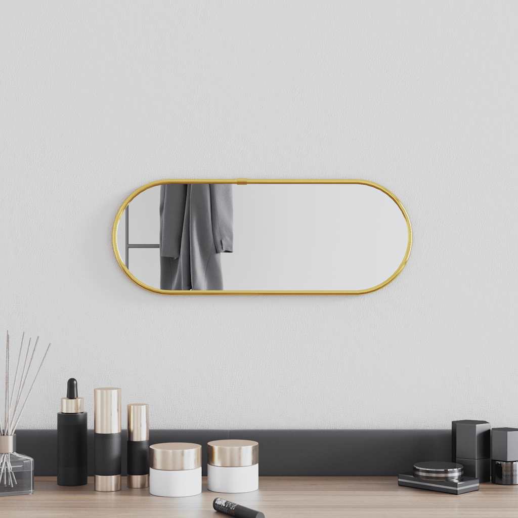vidaXL Espelho de parede 40x15 cm oval dourado