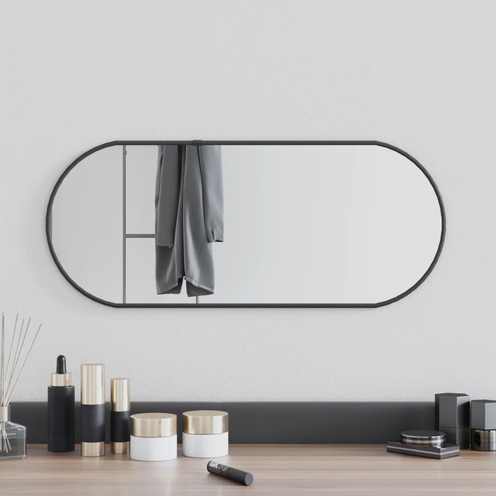 Wandspiegel Schwarz 60x25 cm Oval | Stepinfit.de