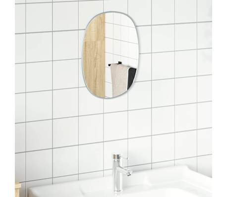 vidaXL Espejo de pared plateado 30x25 cm