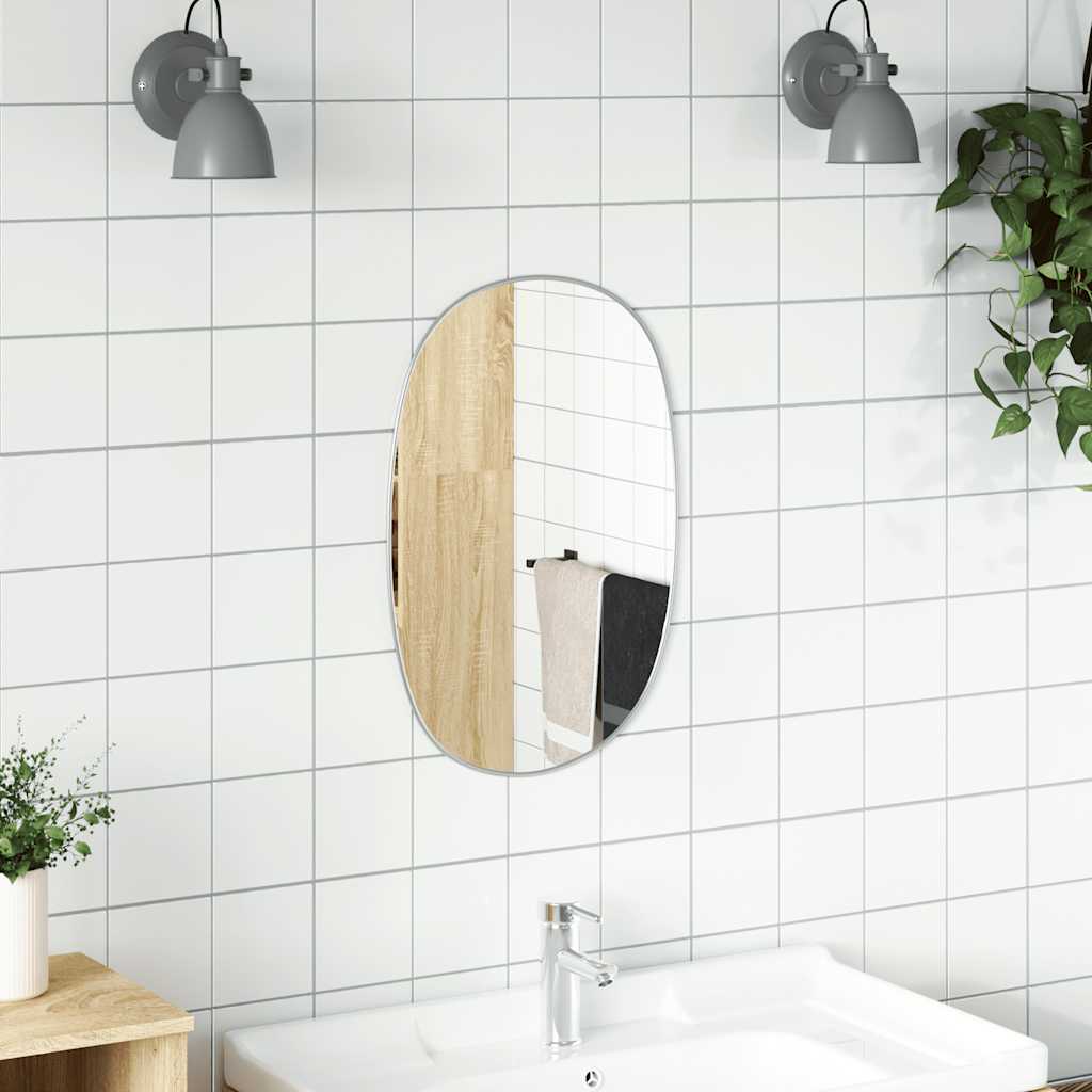 vidaXL Wandspiegel 50x35 cm zilverkleurig