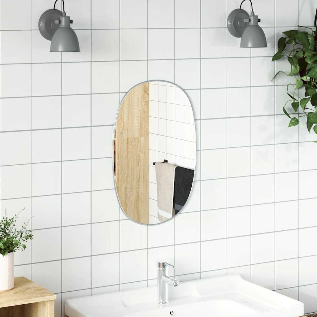 vidaXL Wandspiegel 60x40 cm zilverkleurig