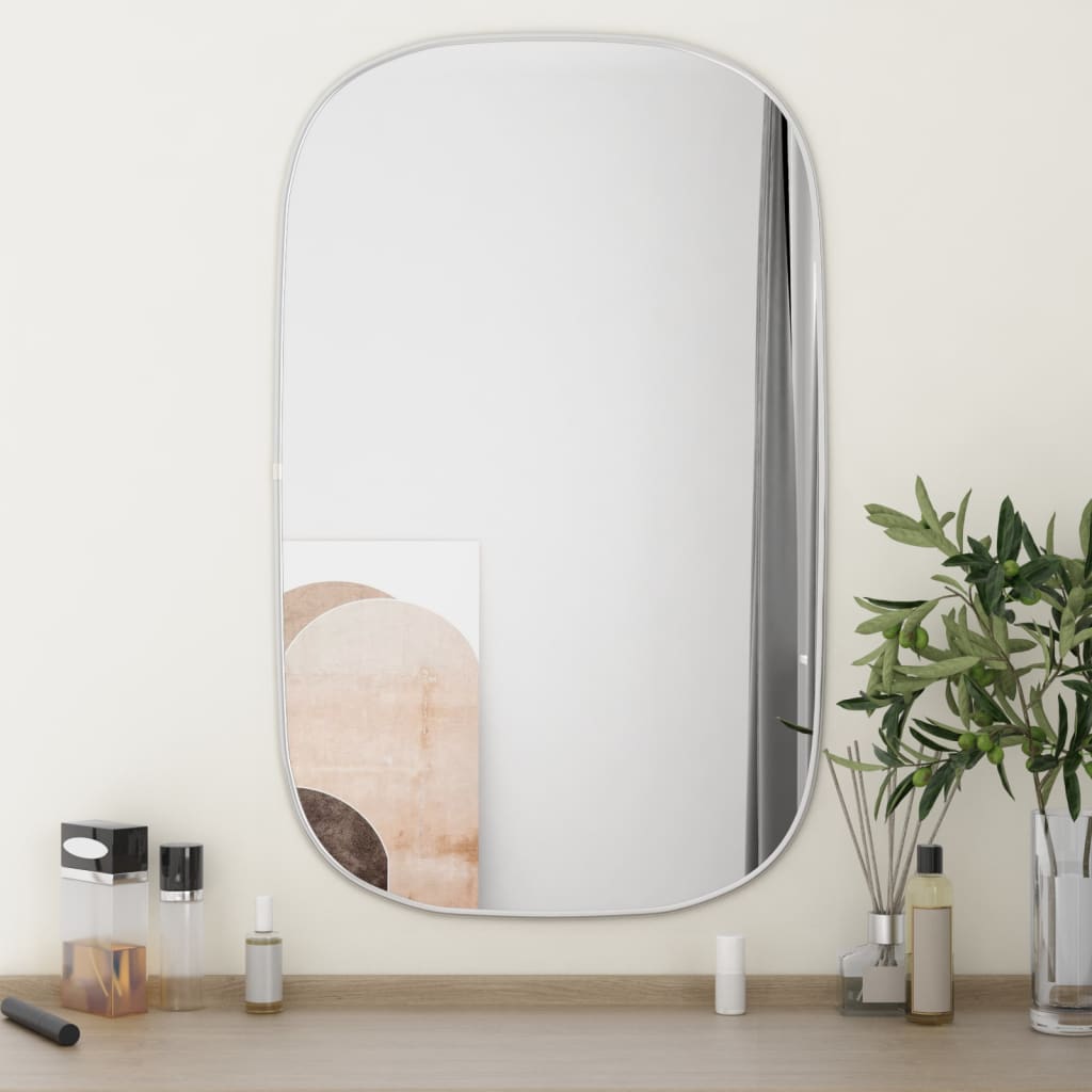 vidaXL Wall Mirror Silver 80×50 cm