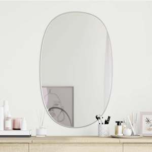 Stensko ogledalo srebrno 80x50 cm