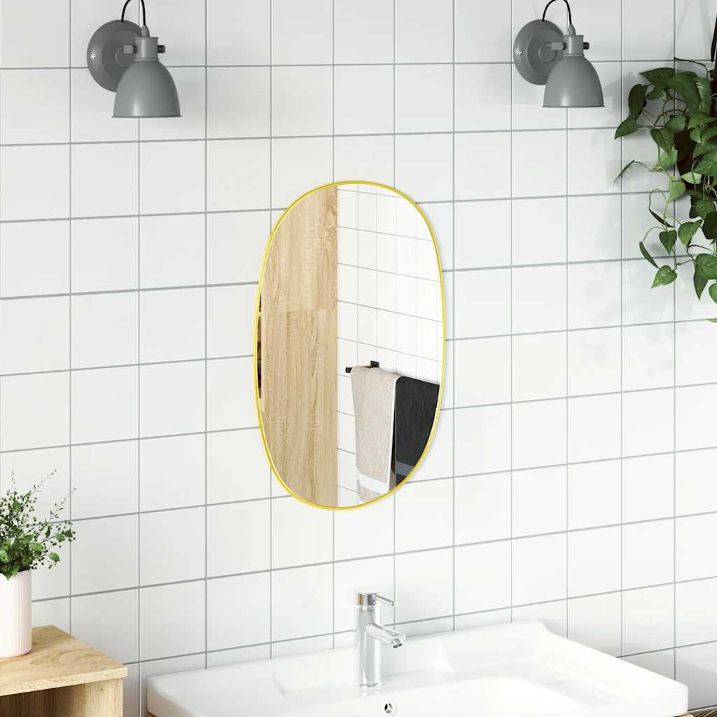 vidaXL Wandspiegel 50x35 cm goudkleurig