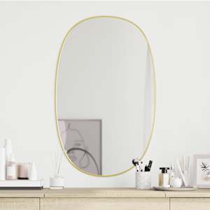 Stensko ogledalo zlato 80x50 cm