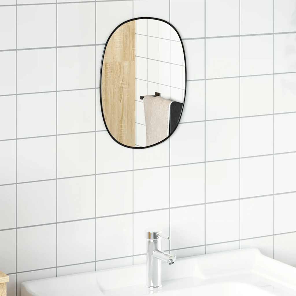 vidaXL Wandspiegel 40x30 cm zwart