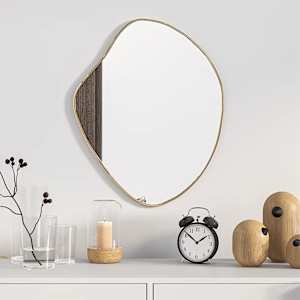 Stensko ogledalo zlato 50x40 cm