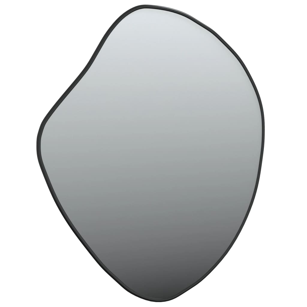 vidaXL Sieninis veidrodis, juodos spalvos, 50x40cm
