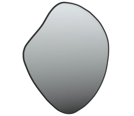 vidaXL Sieninis veidrodis, juodos spalvos, 50x40cm