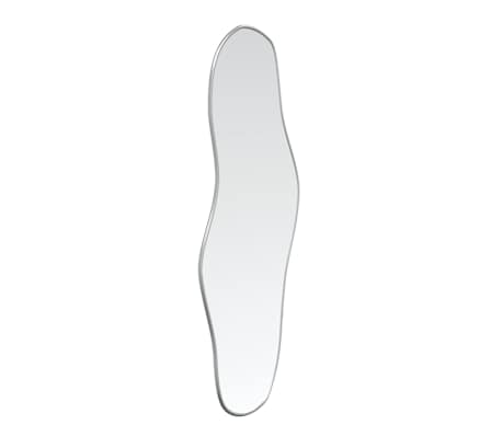 VidaXL Oval Wall Mirror - Silver Glass Vanity Mirror 40x15cm - Modern