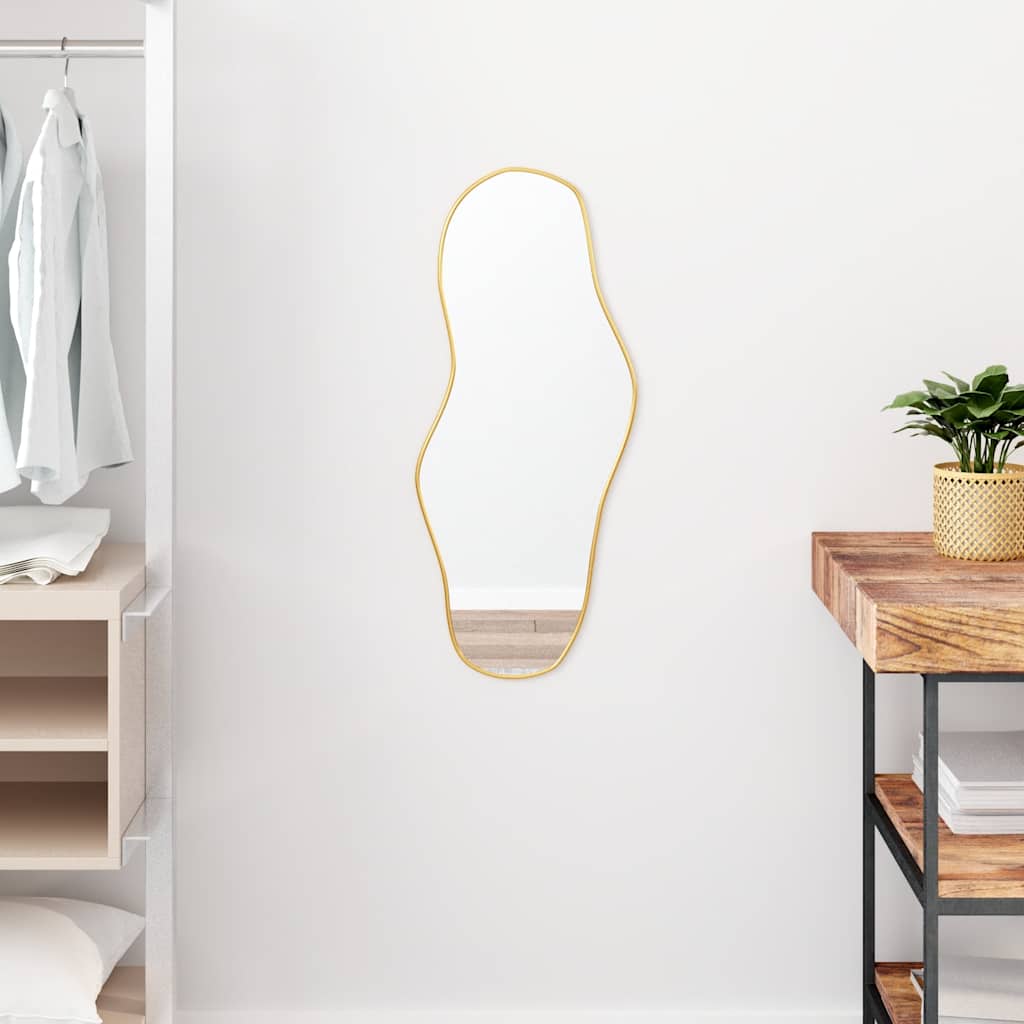 vidaXL Espelho de parede 70x30 cm dourado