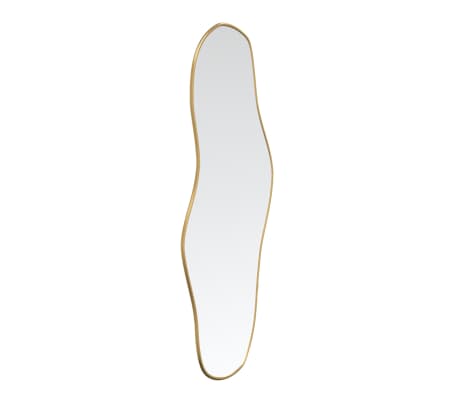 vidaXL Stensko ogledalo zlato 80x35 cm