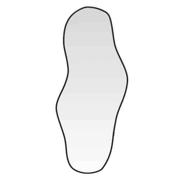vidaXL seinapeegel, must, 60 x 25 cm